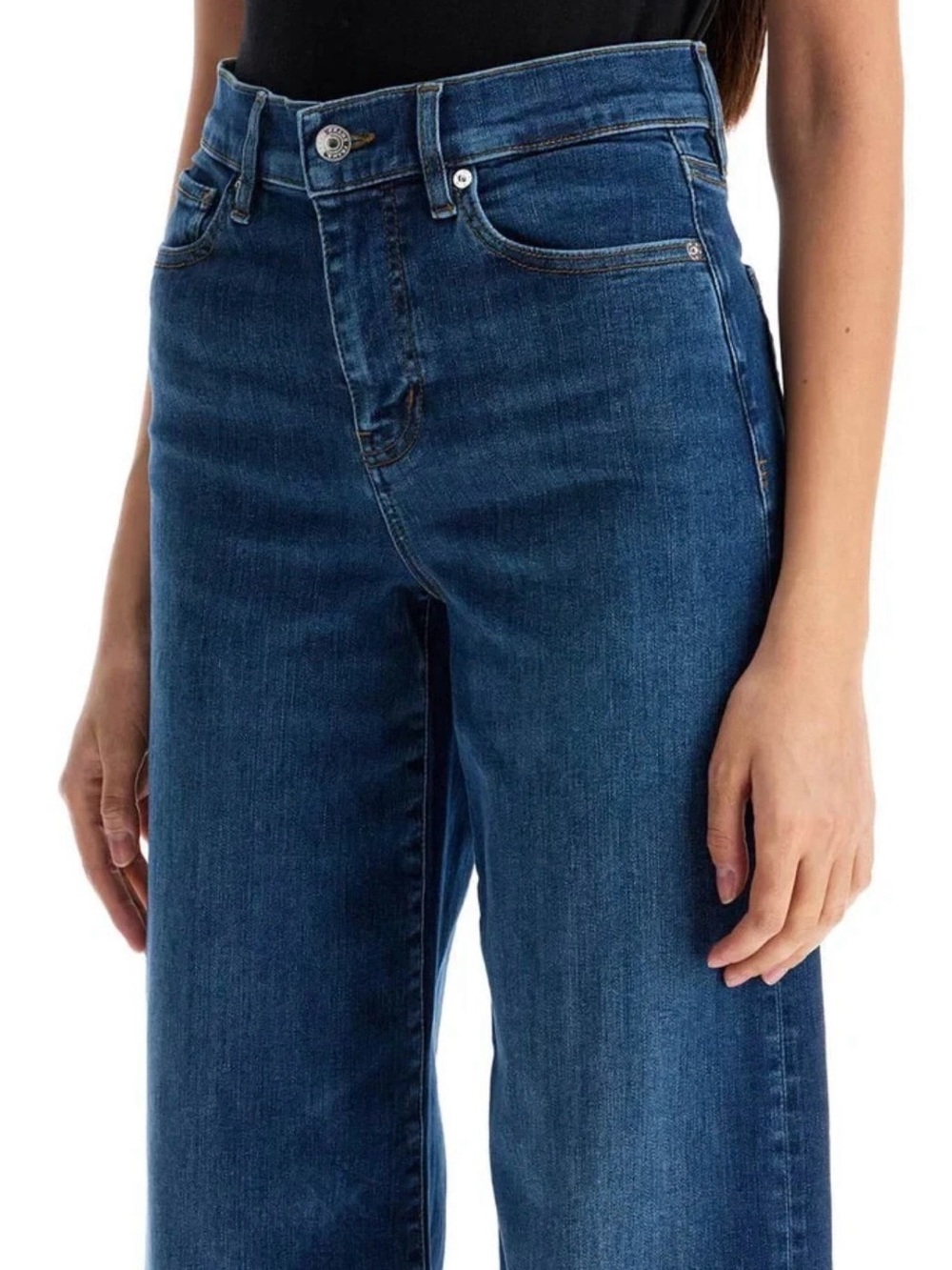 FRAME Le Slim Palazzo Wide Leg High Rise Jeans in Kinmount Sz 27 - Picture 4 of 8